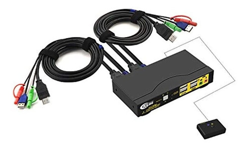 Cables Kvm Switch Con Audio Y Usb 2.0 Hub