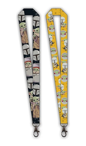 Set 2 Lanyard Baby Yoda Grogu Mandalorian Cinta Colgante