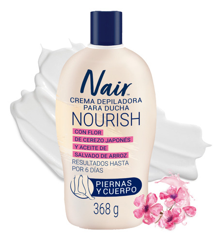 Nair Crema Depilatoria Ducha Nourish 368 G Piel Suave