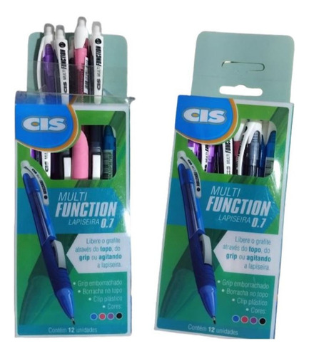 Caixa Com 12 Unidades Lapiseira 0.7 Mm Cis Multi Function