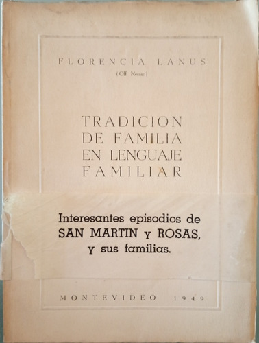 F. Lanús Tradición De Familia En Lenguaje Familiar A1097