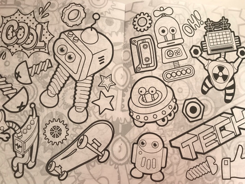 Robots, Mi Colección De Libro Infantil Para Colorea
