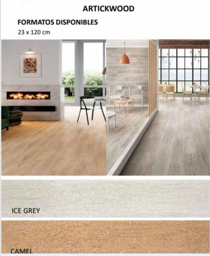 Eu Porcelanato Tipo Madera Artiwood Ice Gray 23x1.20 