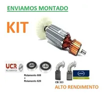 Comprar Induzido 220v + Rolamentos + Carvão Makita 4100nh2 u002F 4100ns