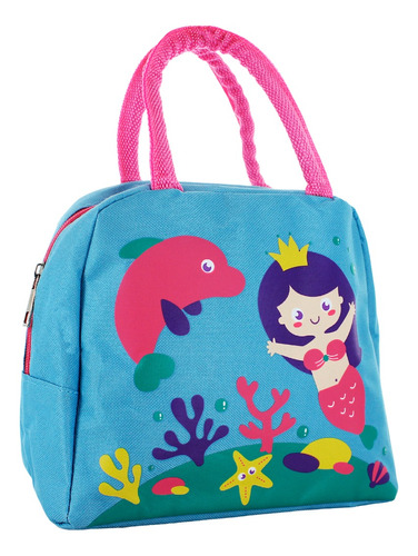 Disney Jr Lonchera Termica Escolar Sirena Azul 83485