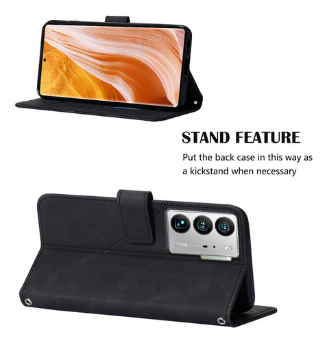 /-funda Tipo Cartera De Piel Sintética Suave Con Tapa Y Correa Larga, Compatible Con Zte Axon 40 Ultra, Protección Total
