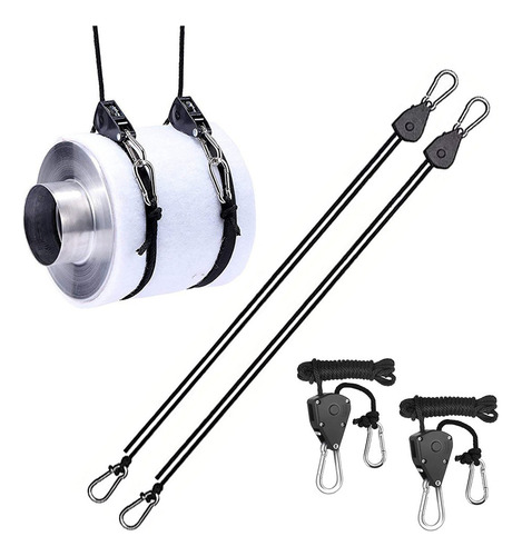 Colgador Ajustable Con Clip De Cuerda De Trinquete Pesado De