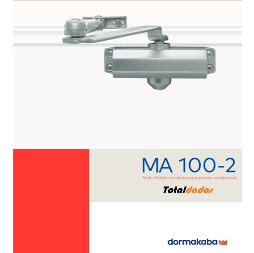 Imagem 6 de 9 de Mola Aérea Hidráulica Porta Madeira Alumínio Dorma Ma 100/2