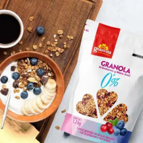 Cereal Granvita Granola Sin AzĂșcar De 1.2 Kg - 2 Bolsas