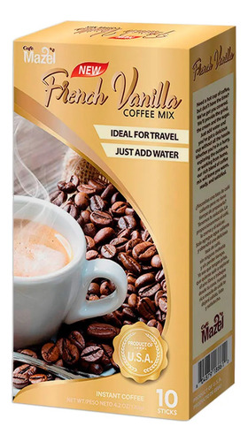 Café Mazel 120g Caja 10 Sobres Cafe Sabor Vainilla Francesa