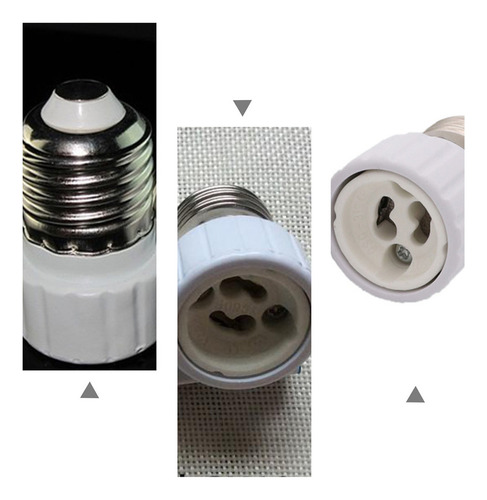 Bombilla Led E27 Gu10, Adaptador Y Conector Convertidor, 6 U