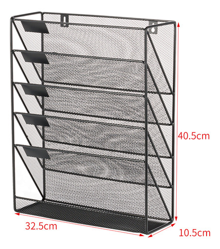 Organizador De Arquivos Montado Na Parede Metal Grid