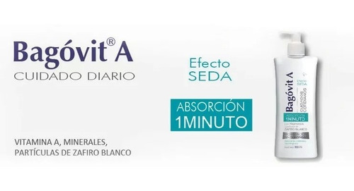 Imagen 5 de 6 de Bagovit A Emulsion Absorcion Inmediata Efecto Seda 350grs