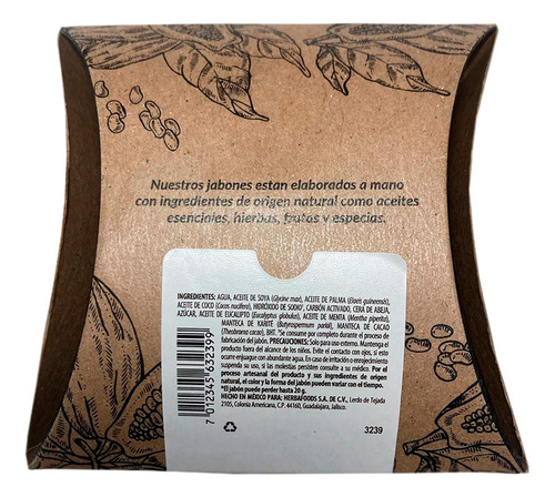 Jabón Artesanal Carbon Activado Blen