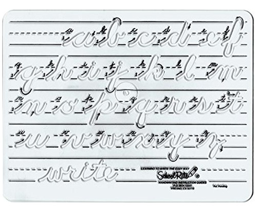 Plantilla Cursiva Letras Minúsculas Y Números