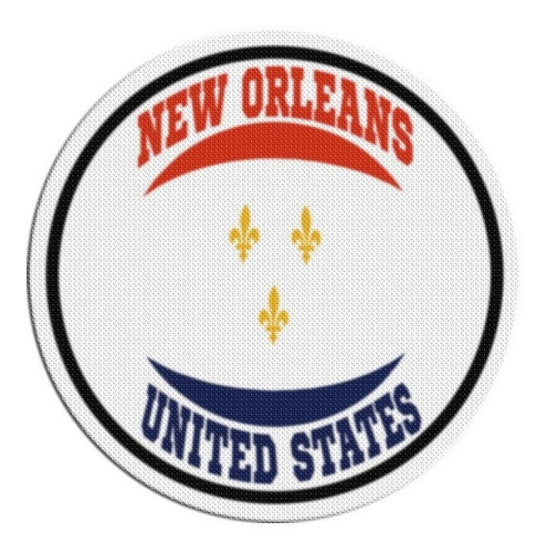 Parche Circular Escudo Usa Nueva Orleans
