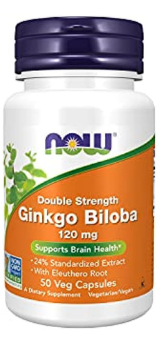 Now Supplements Ginkgo Biloba 120 Mg Double Strength Non-gmo