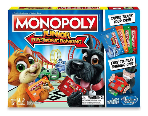 Monopoly Junior - Juego De Mesa, Banca Electrónica, Marró.