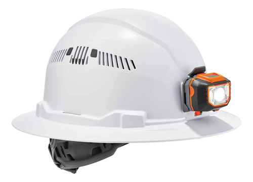 Ergodyne - 60156 Vented Hard Hat With Light, Full Brim Style