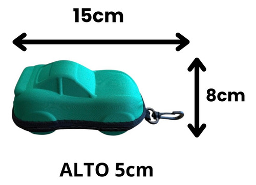 Estuche De Anteojos En Forma De Auto Para Niños Verde