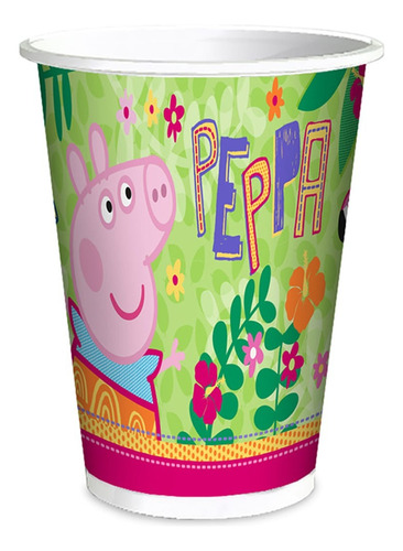 Vasos Para Cumpleaños Peppa Pig 6 Unidades