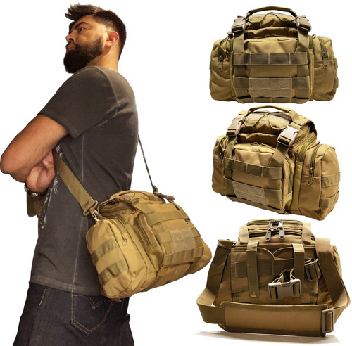 Mochila Táctica Militar Multiusos Hombro 2 En 1 Pounch