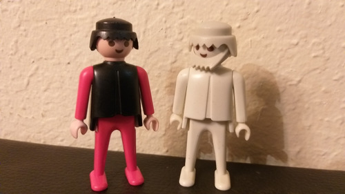 Lote De Dos Figuras Playmobile 1974, Geobra, Vintage