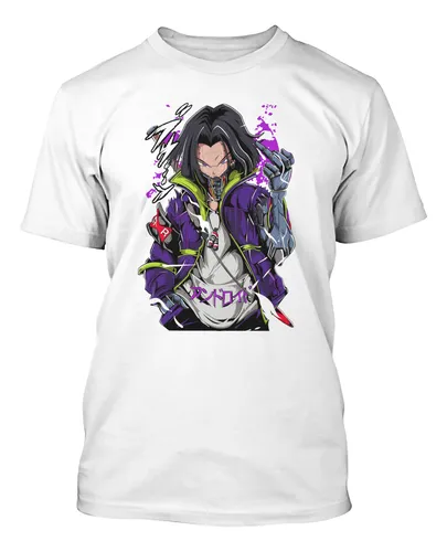 Polera Androide 17 Robot Anime Moda Niño Niña Infantil