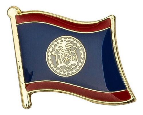 Pin Metalico Broche Bandera Belice Pasaporte Viaje Pais