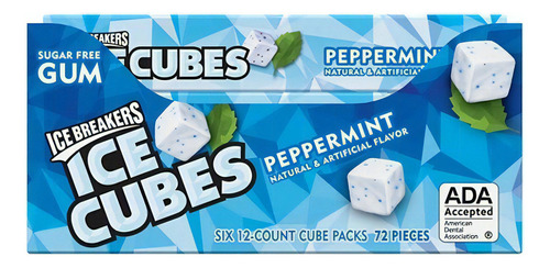 Hersheys Ice Cubes - Chicles Spearmint Color Azul - Peppermint