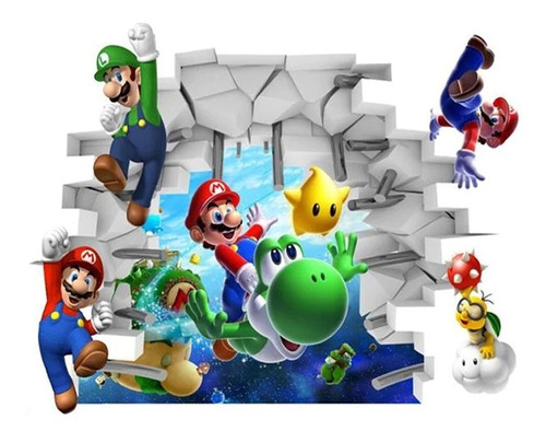Pegatinas De Mario Bros Decoración De Pared Muebles Mod A