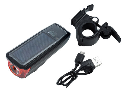 3 En 1 Usb/solar Recargable Led Bicicletas Faro Único