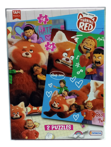 2 Puzzles 48 Piezas 16x20 Cm Red Ploppy 808162