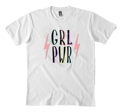 Remera Blanca Girl Power Poder Femenino Calidad Premium