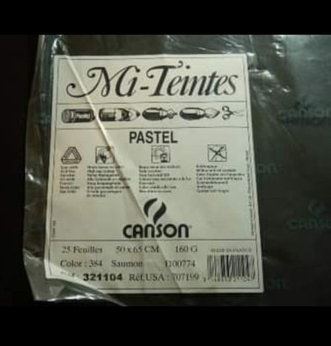 Pack De 30 Cartulinas Canson  Mi Teintes  0,50 X 0,65 Cm.