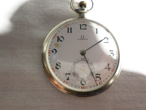 Antiguo Reloj Bolsillo Omega A Reparar Máquina 4,5 Cm Diam