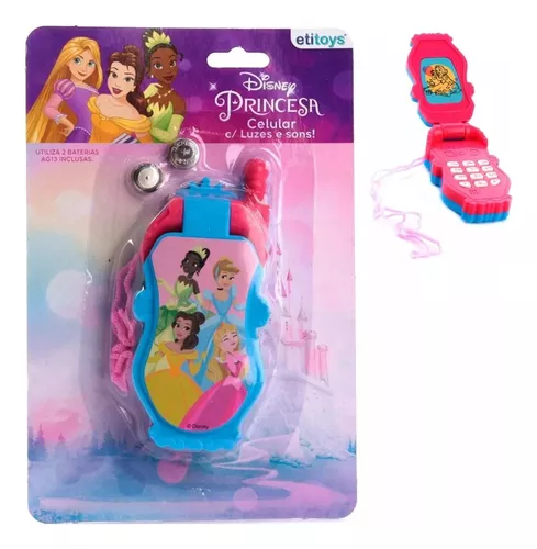 Celular Princesas da Disney Aurora bela adormecida Brinquedo Telefone  Celular de Brinquedo Luminoso e Musical com