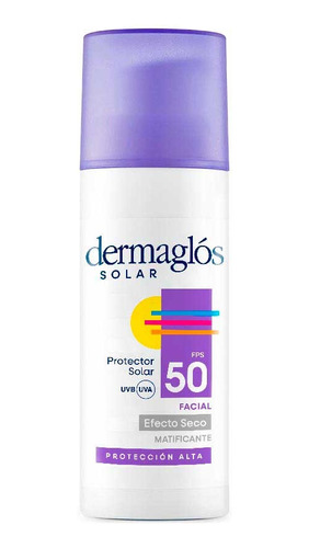 Dermaglos Solar Facial Fps50 Efecto Seco Invisible X 50 Gr