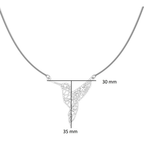 Imagen 4 de 10 de Collar Colibrí De Plata .925 Agálea Joyería