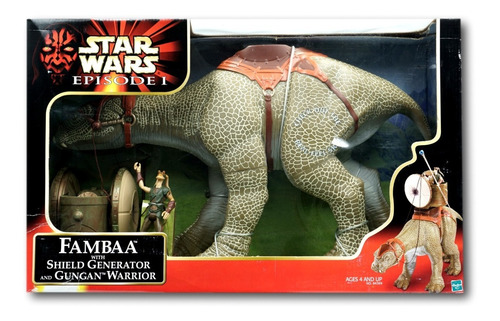 Star Wars Episode 1 Fambaa Shield Generator & Gungan Warrior