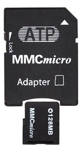 Atp Af128mc 128 mb Mmcmicro Memory Card W Adaptador Tarjeta