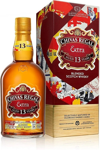 Imagen 1 de 12 de Whisky Chivas Regal Extra 13 Años Botella 750ml. En Estuche