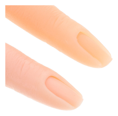 2 Dedos De Práctica De Silicona Para Entrenamiento De Uñas: