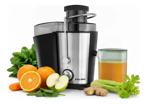 Juguera Eléctrica Extractor De Jugos Yelmo Jg-1707 800w 2 Vel Tubo 65mm Jarra 500ml Inox