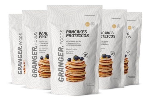 Pancakes Proteicos Vainilla 450 Gramos Granger X 5 Unidades