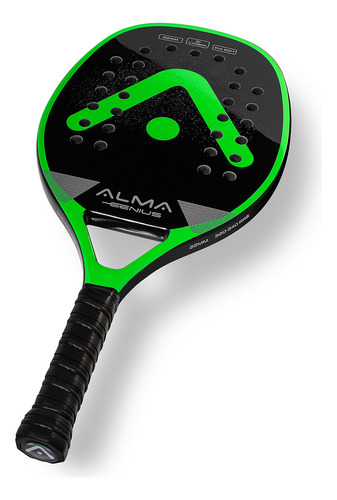 Raquete Beach Tennis Carbono 3k Skagen Verde Alma Genius