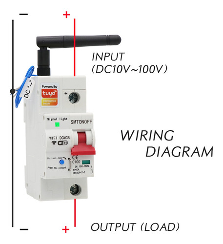 Disjuntor Inteligente Tuya Smart Life Wifi 12v 24v 48v Ov