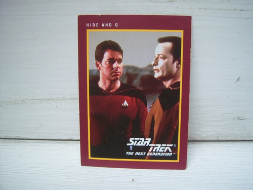 Star Trek The Next Generation . Hide And Q . Trading Card 20