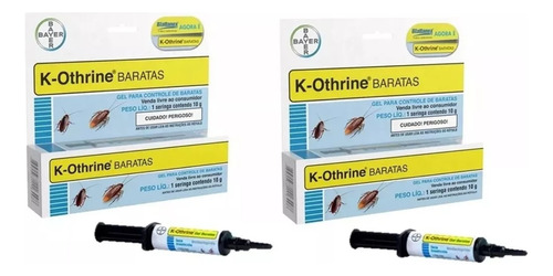 2 Unidades Mata Barata K-othrine Gel Bisnaga 10g Bayer