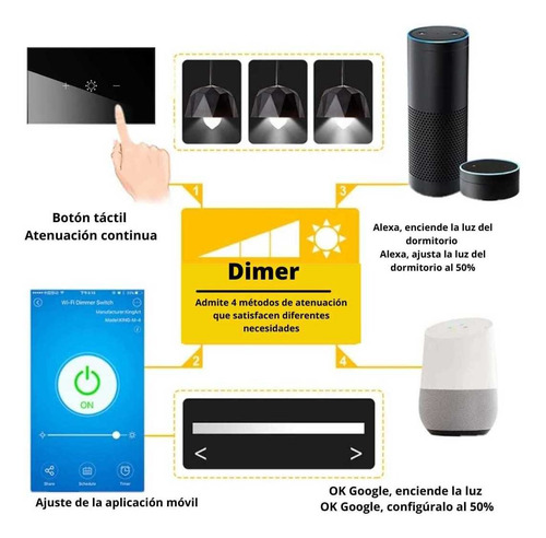 Interruptor Dimmer Wifi Google Home Y Alexa